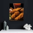 thumbnail image 4 of PIKWEEK Wall Art Canvas Deep Fried Chicken Wings with Wall Decor Modern Prints Framed Artwork for Bedroom Living Room Home Decoration Ready to Hang Gif 16x20 in, 4 of 4