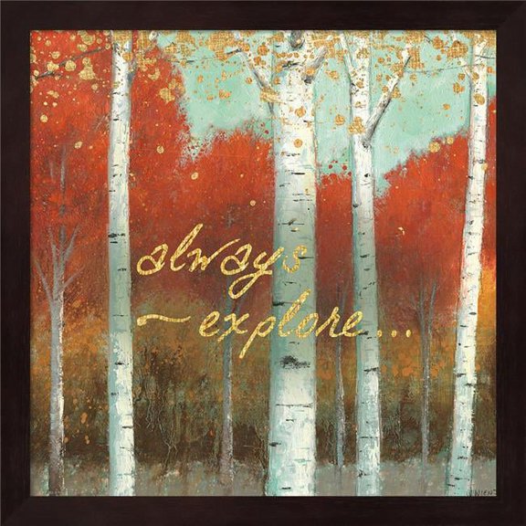 Metaverse R958104-0120000-AEAAAADAN4 13.25 x 13.25 in. Fall Promenade III Framed Wall Art by James Wiens