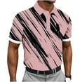 thumbnail image 1 of Men's Short Sleeve Shirt, Geometric Print Button Down Collar, Soft Polyester Fabric for Casual and Daily Comfort, Easy Care Design, 1 of 5