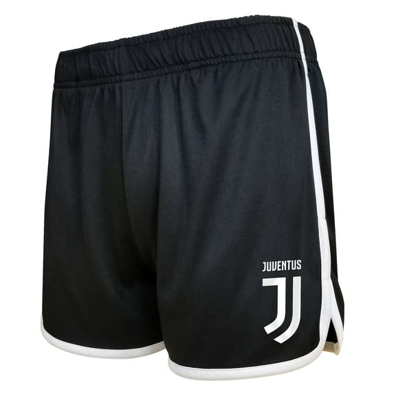 Icon Sports Women's Compatible with Juventus Officially Poly Soccer Shorts -01 Small