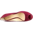 thumbnail image 3 of Vince Camuto Lorimina Women US 6.5 Burgundy Peep Toe Platform Heel, 3 of 5