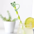 thumbnail image 3 of 8pcs Animals Straw Tips Cover Reusable Cute Frog Straw Toppers Straw Cover Plugs for Drinking Straws Party Straw Caps Decoration, 3 of 5