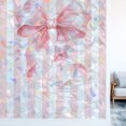 Windows Rainbow Ribbons Pink Tied Bow Window Privacy Film Rainbow Static Cling Stain Glass ...