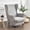 Grey, variant on CHENDIAN Stretch Wingback Chair Covers 2 Piece Beige Washable Slipcover