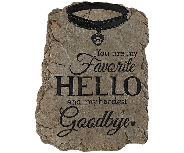 Carson Home Accents CHA13053 Favorite Hello Pet Garden Stone by