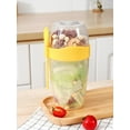 thumbnail image 4 of AMERTEER 2Pcs Breakfast On the Go Cup with Fork 19.7oz Yogurt Container with 10.9oz Topping Cereal Cup Leakproof Reusable Take and Go Yoghurt Pot Cereal Yogurt Pot Yogurt Cups for Office, 4 of 7