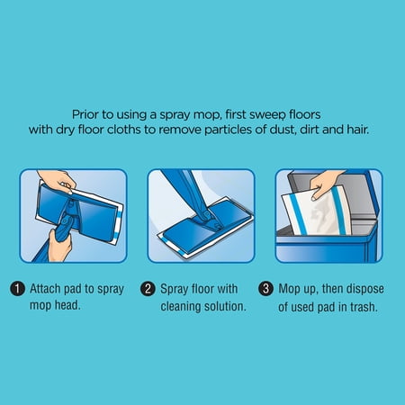 GREAT VALUE DEEP CLEANING MOP PADS, 15 COUNT