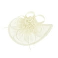 thumbnail image 2 of IDALL Fascinators Hats Tea Party Hats 2023 Fascinator Hat Flower Feather Mesh Tea Party Hairband For Women Party Hats Fascinator Headband White 2 One Size, 2 of 3