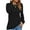 Black, variant on UVN Pleated Womens Blouses Crewneck Long Sleeve Shirts Casual Dressy Tunic Tops