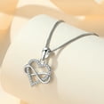 thumbnail image 4 of Collar con colgante para mujer elaborado en plata de ley 925, con circonitas sintéticas., 4 of 5