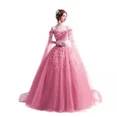 thumbnail image 1 of Vestidos de quinceañera largos rojos con hombros descubiertos, vestido de fiesta para mujer, vestido de noche para fiesta, vestidos de actuación, 1 of 5