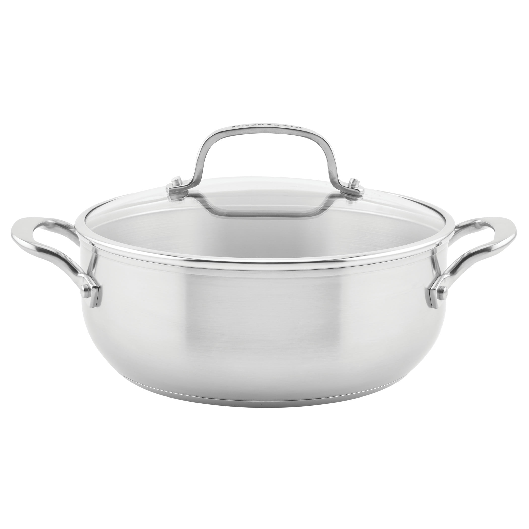 American Metalcraft (CIPO4) Large 4 qt Oval Cast Iron Casserole Dish with Handles