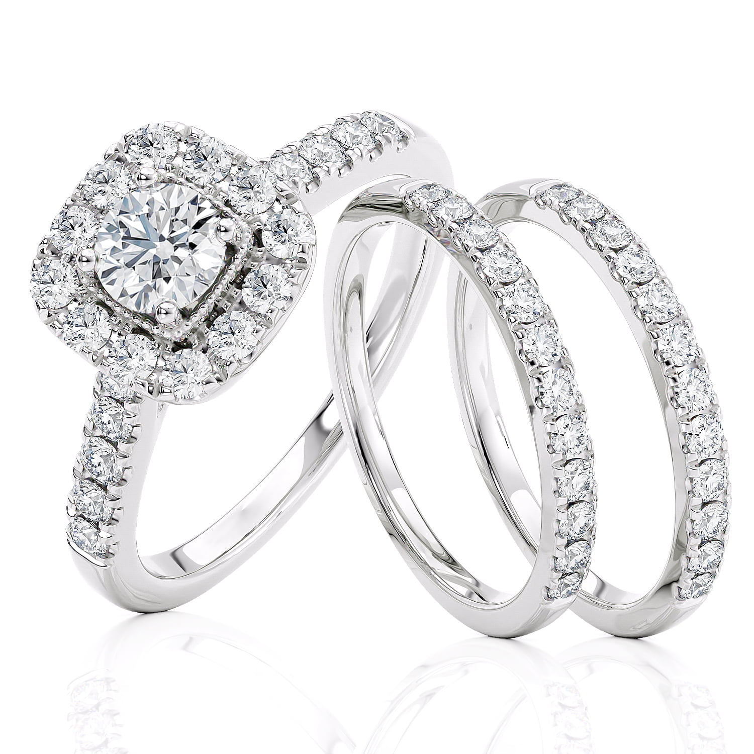  1 Carat 14K White Gold IGI Certified LAB GROWN Round Cut Diamond 