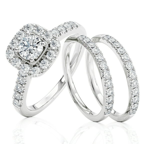 IGI Certified 1 Carat Diamond Engagement Ring for Women in 14k White Gold Size 5.5 by Beverly Hills Jewelers