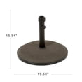 thumbnail image 3 of GDF Studio Gretna Outdoor 66 lbs Concrete Circular Umbrella Base, Brown and Black, 3 of 5