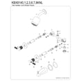 thumbnail image 6 of Kingston Brass KBX8143KNL Convergent Double-Handle Tub and Shower Faucet with Knurled Handle, Antique Brass, 6 of 7