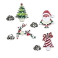 thumbnail image 4 of Gymnture 4 Pcs Christmas Breastpin Zinc Alloy Christmas Brooches Lapel Accessary Brooch Gift Costume Props Decor (A00124,A00121,A00122,A00123), 4 of 10