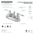 thumbnail image 7 of Kingston Brass FB2600KL Knight Double-Handle 4" Centerset Bathroom Faucet with Pop-Up Drain, Matte Black, 7 of 7