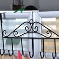 thumbnail image 5 of Huayishang Locker Shelf 7 Hooks Bathroom Door Hanger for Towel Coat Clothes Hat Bag Hanging Wrought Hanger (Black), Kitchen Essentials Clearance Sale Black, 5 of 6