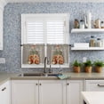 thumbnail image 6 of Merry Christmas Kitchen Curtains and Valances Set, Squirrel Xmas Tree Snowflake Linen Grey Rod Pocket Window Valance 18 Inch Window Curtain Panels for Living Room Bedroom Laundry, 27.5x36in, 3 Pieces, 6 of 7