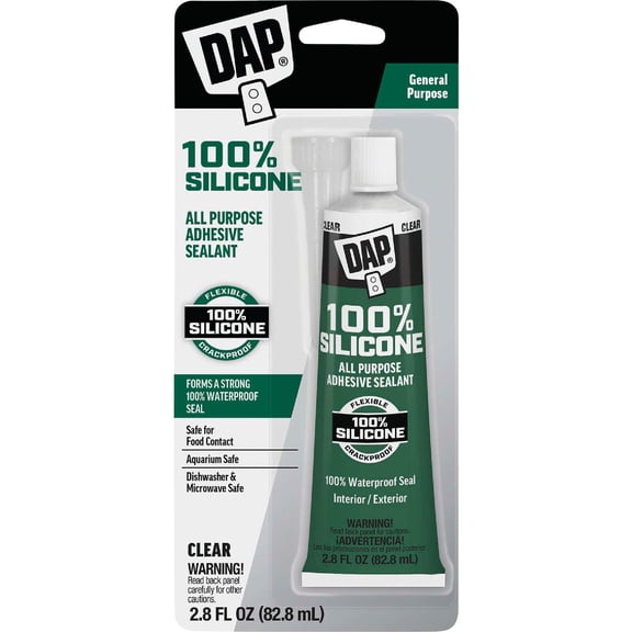 Dap 00755 3-oz. Clear Silicone Aquarium Sealant - Quantity 6 — Residential Use, Standard Application