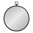 thumbnail image 3 of Kate and Laurel Tabb Round Framed Mirror, Black 24x28, 3 of 9