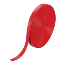 11 Yard 10mm PU Faux Leather Strips, Fold Over Leather Strap Roll Double Sided Faux Supplies for DIY Craft Projects, Red