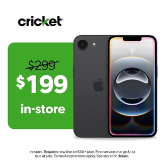 Straight Talk Apple iPhone 15 Plus, 128GB, 5G, Black - Prepaid