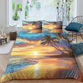 thumbnail image 1 of Modern Bedding Cover Set Beach Sunset Printed Comforter Cover Pillowcase Adult Bedroom Decor,Queen (90"x90"), 1 of 5