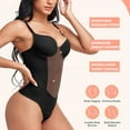 thumbnail image 4 of MISS MOLY Women Seamless Thong Bodysuit Shapewear Tummy Control Body Briefer with Built-In Bra Jumpsuit Tops, 4 of 5