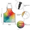 thumbnail image 3 of Colorful Tie Dye Ink Splash Pattern Kids Aprons for Girls and Boys,Adjustable Neck Strap Toddler Aprons for Kids Cooking Baking, 3 of 6