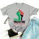 thumbnail image 1 of Traje Diario Algodón Casual Con Palestina Libre (gris S), 1 of 2