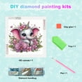 thumbnail image 3 of Elephant on a Flower Bush Diamond Art Painting Kit, 3 of 7