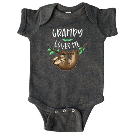 

Inktastic Grampy Loves Me Cute Sloth and Baby Gift Baby Boy or Baby Girl Bodysuit