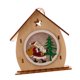 thumbnail image 4 of Casas de pueblo navideñas iluminadas Oficina Luz LED navideña Casa de madera Papá Noel, 4 of 9