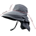 thumbnail image 5 of Chapeaux de Soleil pour Femmes Protection UV Pliable Large Bord Trou Queue de Cheval Été Hommes Chapeaux de Plage avec Rabat de Cou, 5 of 5