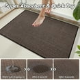 thumbnail image 5 of SIXHOME Bathroom Rugs Non Slip Bath Mat Super Absorbent Woven Braided Bathmat Thin Soft Quick Dry Bath Rugs with Rubber Backing Machine Washable Farmhouse Bathroom Mats Fits Under Door 20"x32" Black, 5 of 9