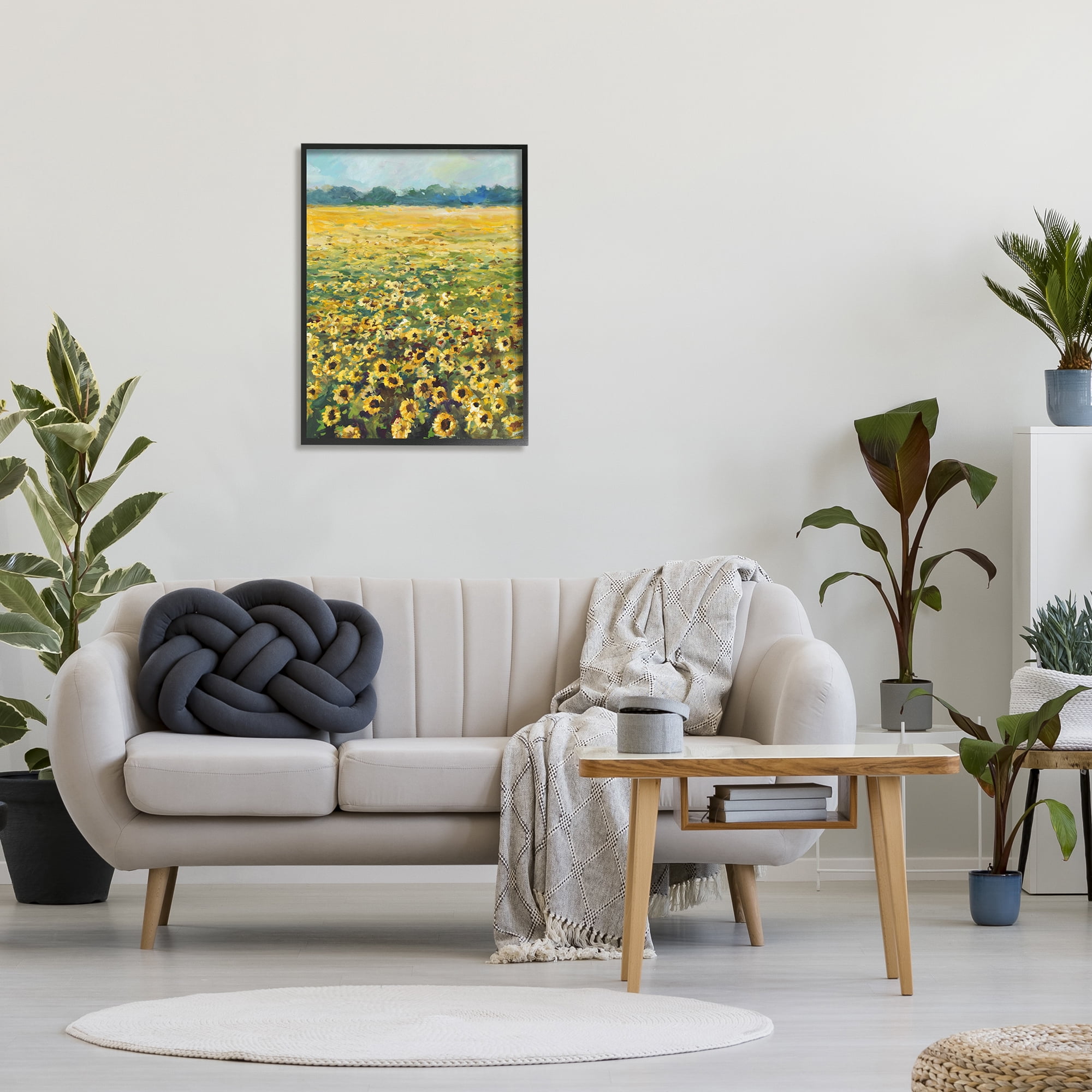 Stupell Industries Country Sunflower Field Yellow Floral Meadow Landscape, 24 x 30, Design by Allayn Stevens