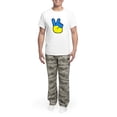thumbnail image 5 of CafePress - Ukrainian Flag Peace Sign Ukraine Native H Pajamas - Men's Light Loose Fit Cotton Pajama Set, 5 of 7