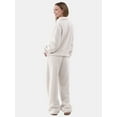 thumbnail image 2 of No Boundaries Plush Mock Neck Top and Pants Set, 2-Piece, Women’s, 2 of 4