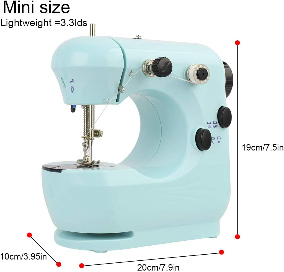 Best Choice Products 6V Portable Sewing Machine 42-Piece Beginners Kit w/ 12 Stitch Patterns - Teal