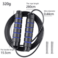 thumbnail image 2 of Weighted Jump Rope - For fitness , cardio, boxing , endurance training, Jumping Exercise. - blue black, 2 of 5