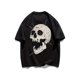 thumbnail image 1 of Summer Fashion Heavyweight Retro Men'S Skull Head 100% Cotton Printed Round Neck High Quality Casual Fitness Street T-shirt, 1 of 5