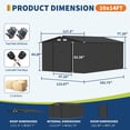 thumbnail image 3 of 10x14 FT Metal Outdoor Storage Outdoor Storage Unit - Lockable Door & Air Vents - Heavy Duty Garden Utility Outdoor Storage Unit for Backyard, Patio, Lawn - Weatherproof & UV Protected - No Floor, 3 of 6