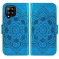 thumbnail image 6 of Asuwish Compatible with Samsung Galaxy A42 5G Wallet Phone Case and Tempered Glass Screen Protector Flip Credit Card Holder Stand Mandala Flower Cell Cover for A 42 G5 42A S42 4G 2021 Women Men Blue, 6 of 8
