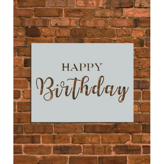 Happy Birthday Sign Stencil