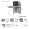thumbnail image 5 of Hustle 48-inch Office Cubicle Desk with Storage in White/Gray - Engineered Wood, 5 of 6