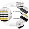 thumbnail image 6 of Yellow Black Stripe Waterproof Fabric Shower Curtain,Modern Abstract Art Coarse Striped Waterproof Fabric Shower Curtain for Bathroom Curtains Bathtubs Shower Curtains with 12 Hooks Standard 72x72, 6 of 8