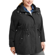 Time and Tru Women's Plus-Size Hooded Anorak Utility Jacket