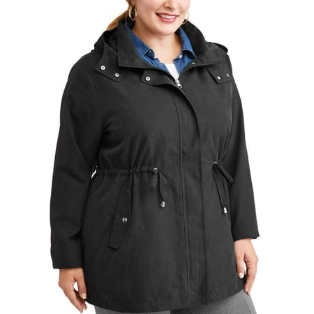 Time and Tru Women's Plus-Size Hooded Anorak Utility Jacket | Onsales11.com